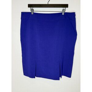 Black Label By Evan Picone Skirt Womens Pencil Pleats Plus Size 18 Purple Preppy